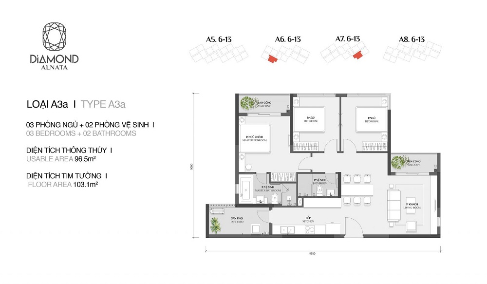 Thiết Kế Căn Hộ Type A3a