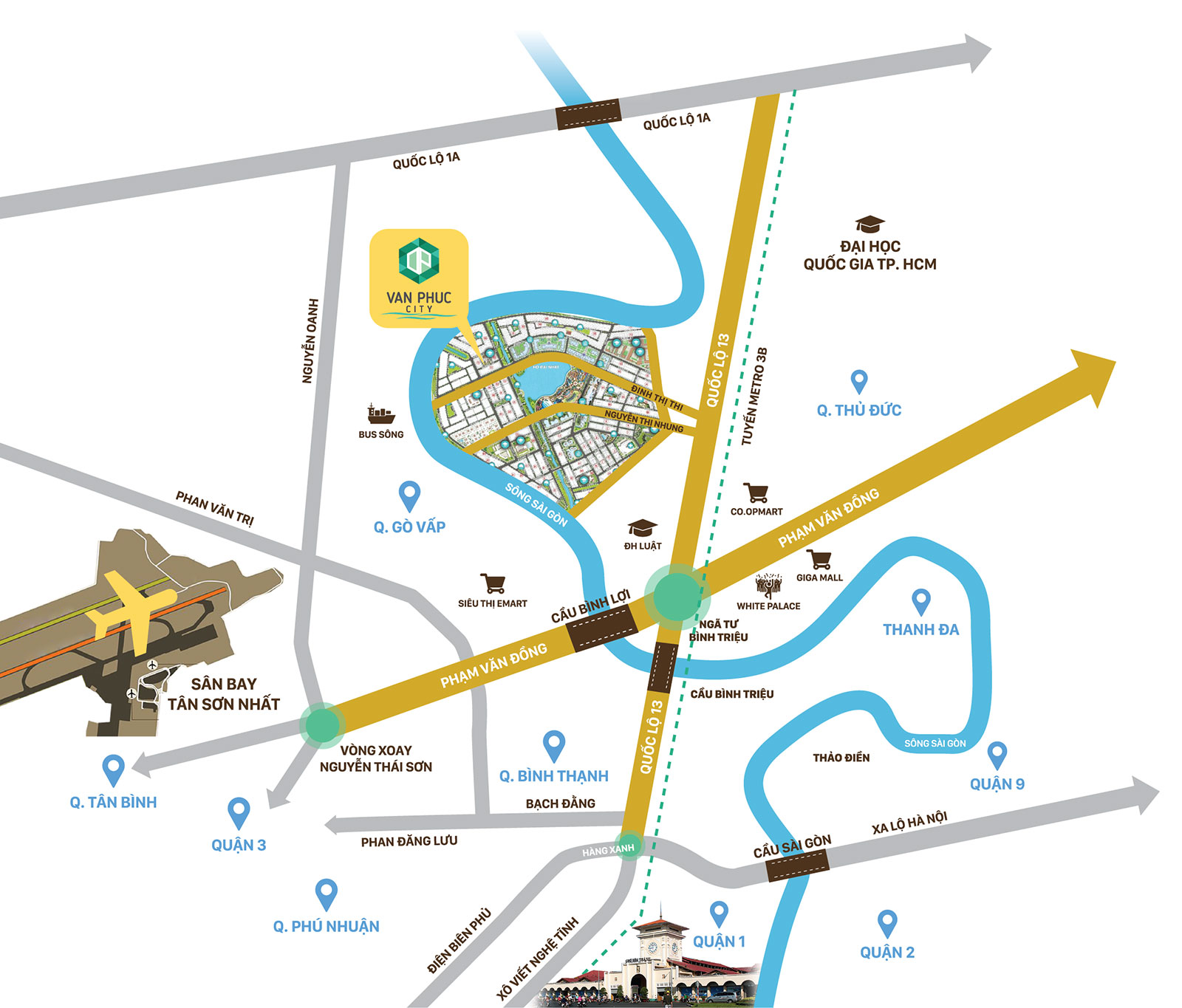 Vị trí Vạn Phúc City