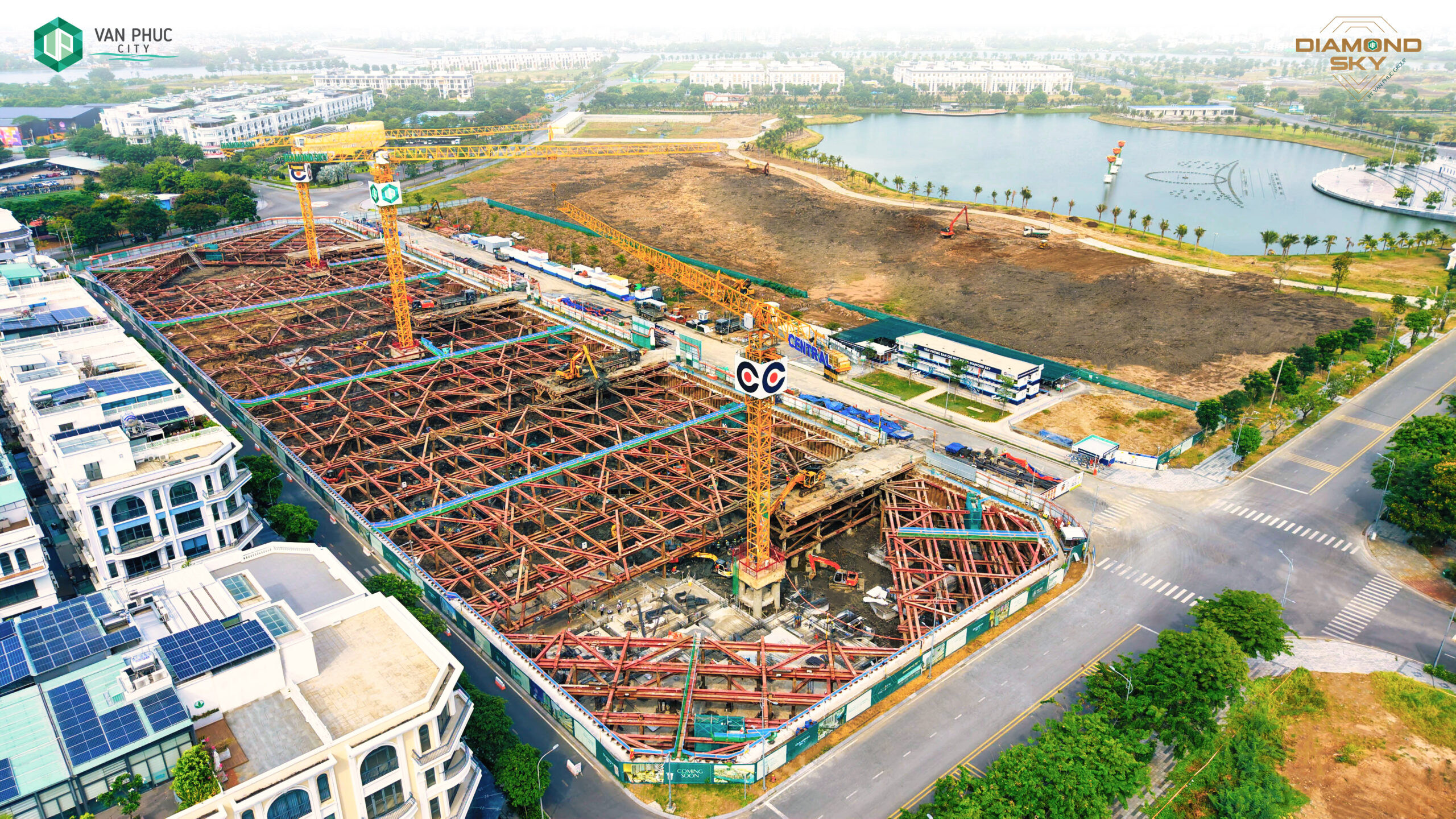 Tiến độ thực tế Vạn Phúc City 2