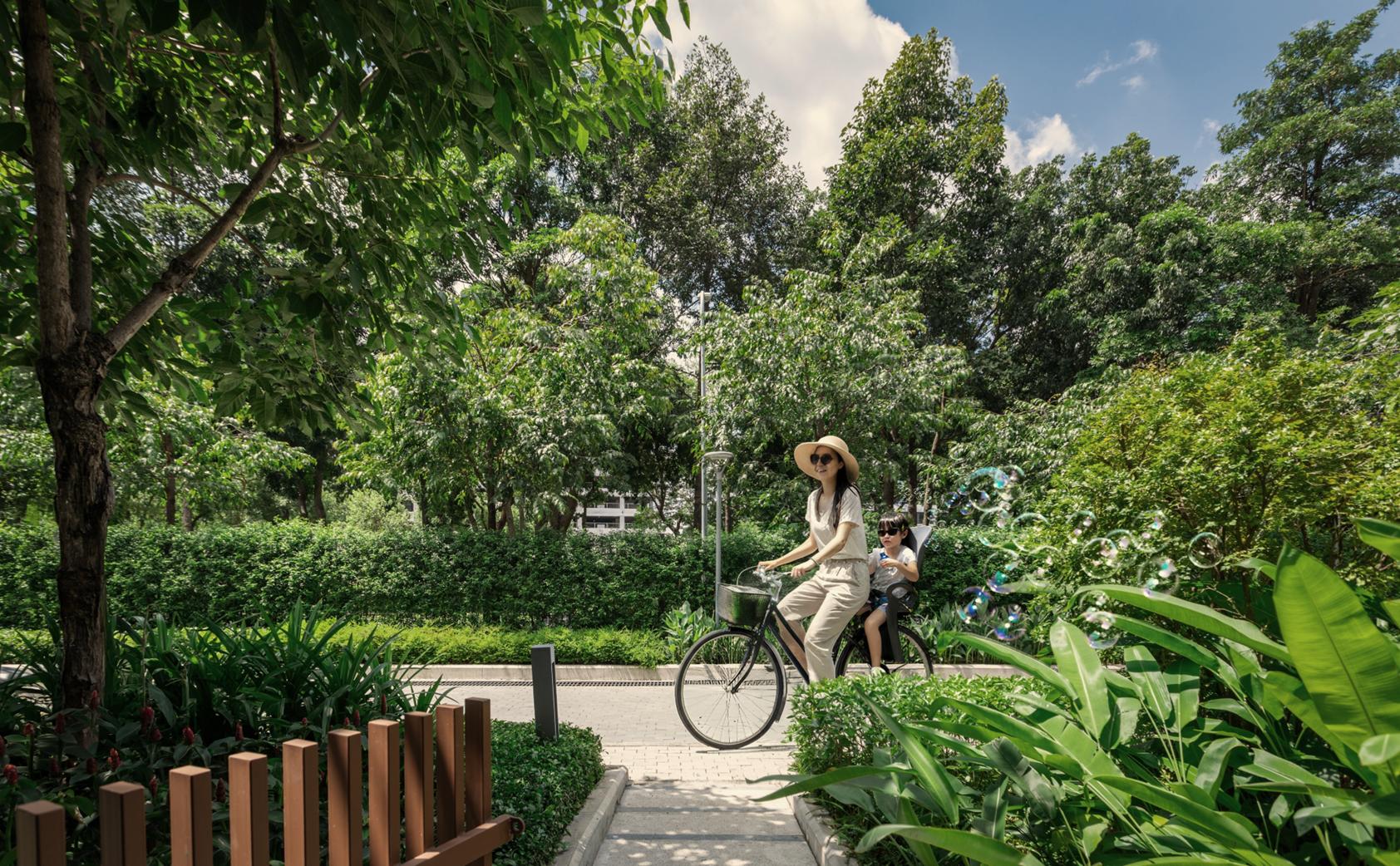 Không gian công viên xanh tại Celadon City